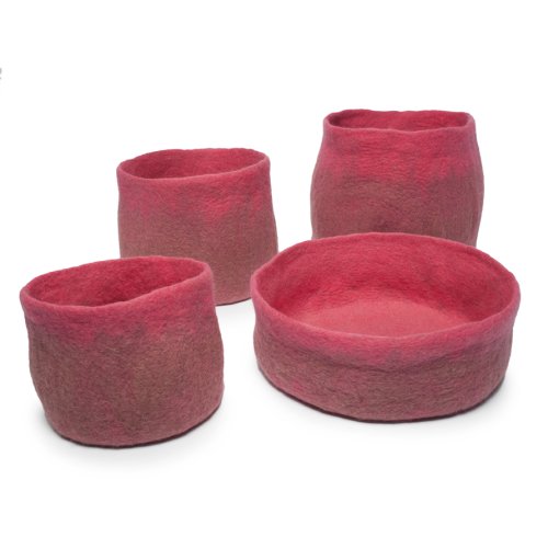 Calebasse en feutre XL - vieux rose